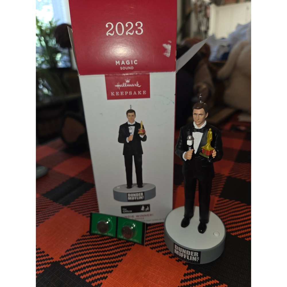 Hallmark Keepsake 2023 The Office Dundie Winner Michael Scott Sound Ornament